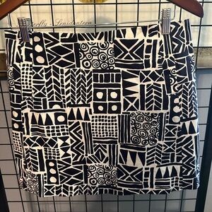 J. Crew Black and White Pencil Mini Skirt